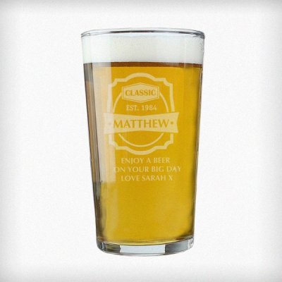 (image for) Personalised Classic Pint Glass