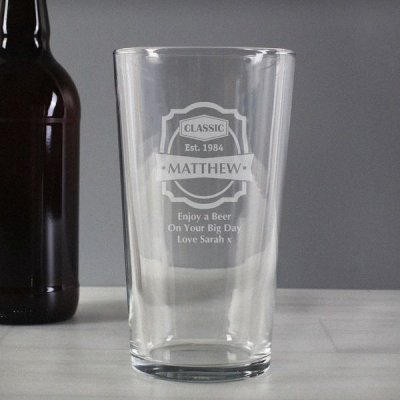 (image for) Personalised Classic Pint Glass