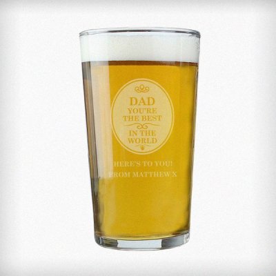 (image for) Personalised The Best in the World Pint Glass