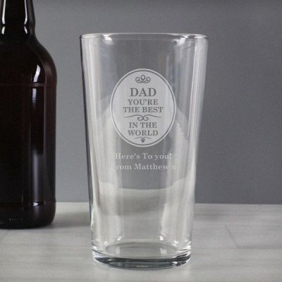 (image for) Personalised The Best in the World Pint Glass