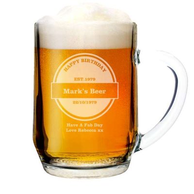 (image for) Personalised Established Beer Label Tankard