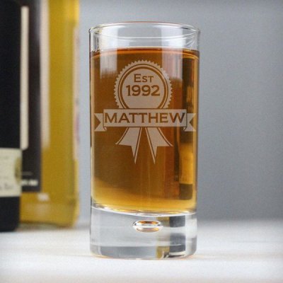 (image for) Personalised Established Rosette Bubble Shot Glass