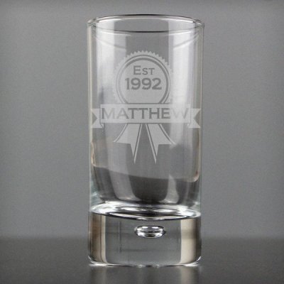 (image for) Personalised Established Rosette Bubble Shot Glass