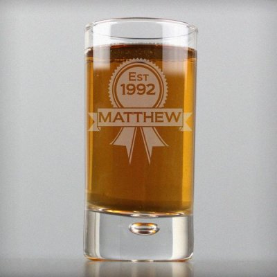 (image for) Personalised Established Rosette Bubble Shot Glass