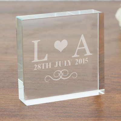 (image for) Personalised Monogram Large Crystal Token