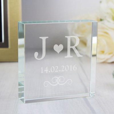 (image for) Personalised Monogram Large Crystal Token