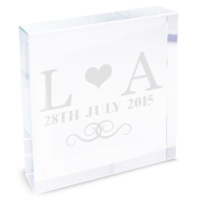 (image for) Personalised Monogram Large Crystal Token