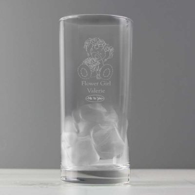 (image for) Personalised Me To You Engraved Wedding Girl Hi Ball Glass