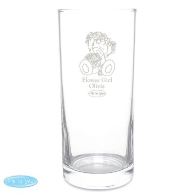 (image for) Personalised Me To You Engraved Wedding Girl Hi Ball Glass