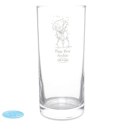 (image for) Personalised Me To You Engraved Wedding Boy Hi Ball Glass