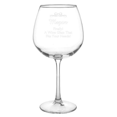 (image for) Personalised Decorative Bottle of Wine Glass