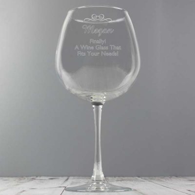 (image for) Personalised Decorative Bottle of Wine Glass