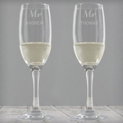 (image for) Personalised Classic Pair of Flutes