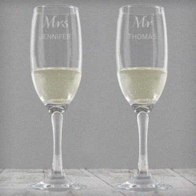 (image for) Personalised Classic Pair of Flutes