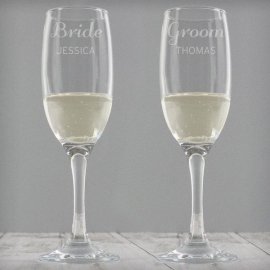 (image for) Personalised Classic Pair of Flutes