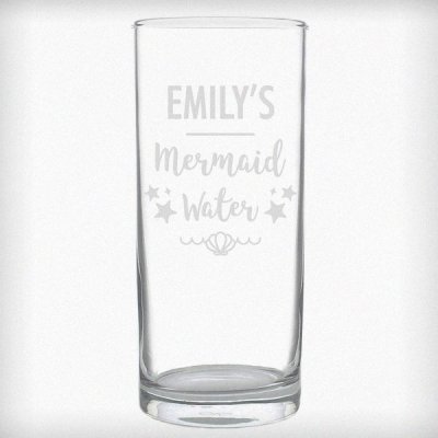 (image for) Personalised Mermaid Water Hi Ball Glass