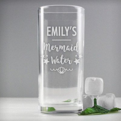 (image for) Personalised Mermaid Water Hi Ball Glass