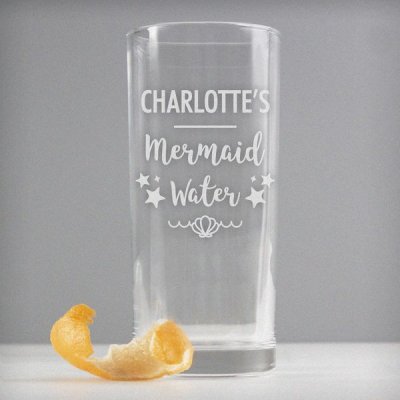 (image for) Personalised Mermaid Water Hi Ball Glass