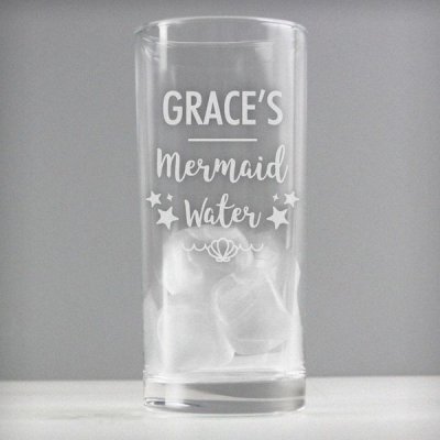 (image for) Personalised Mermaid Water Hi Ball Glass