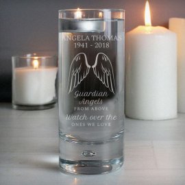 (image for) Personalised Guardian Angel Wings Floating Candle Holder