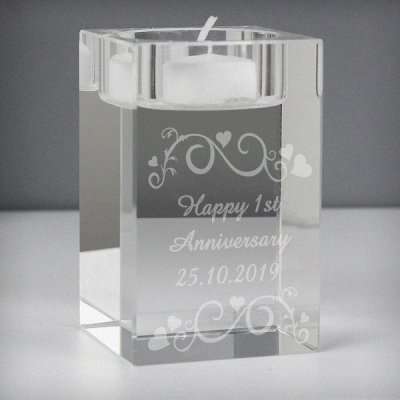 (image for) Personalised Ornate Swirl Tea Light Candle Holder