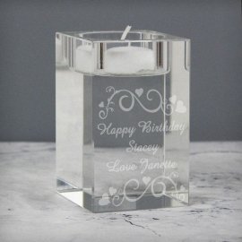 (image for) Personalised Ornate Swirl Tea Light Candle Holder