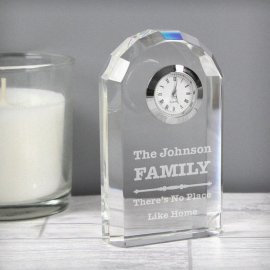 (image for) Personalised Scroll Design Crystal Clock