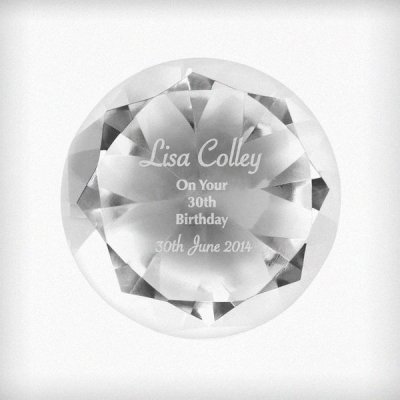 (image for) Personalised Occasion Diamond Paperweight