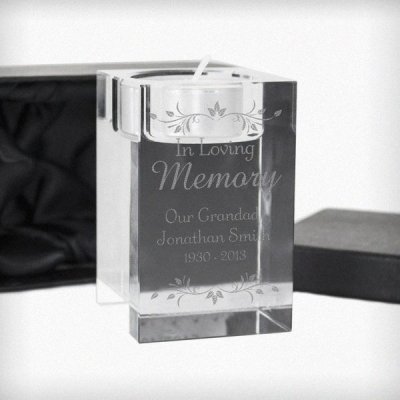 (image for) Personalised Sentiments Glass Tea Light Holder