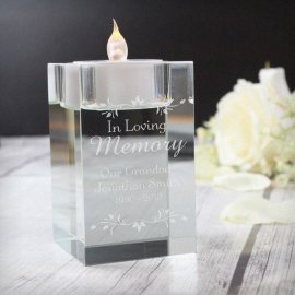 (image for) Personalised Sentiments Glass Tea Light Holder