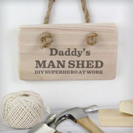 (image for) Personalised Man At Work Wooden Sign