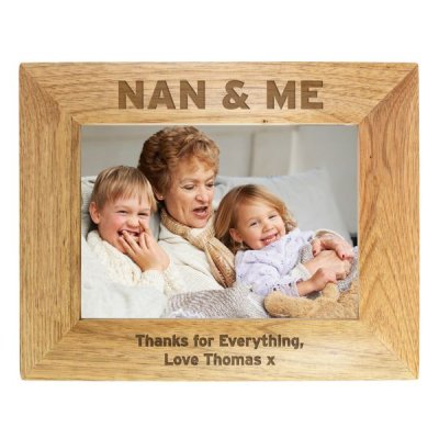 (image for) Personalised Nan & Me 5x7 Wooden Photo Frame