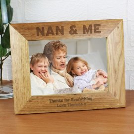 (image for) Personalised Nan & Me 5x7 Wooden Photo Frame