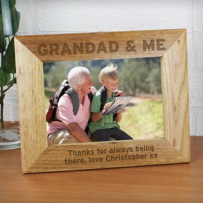 (image for) Personalised Bold Text 7x5 Wooden Photo Frame