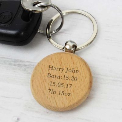 (image for) Personalised Wooden Keyring