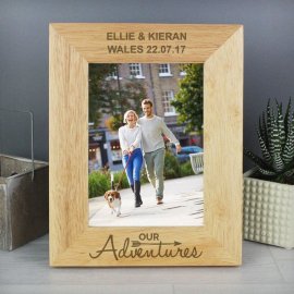 (image for) Personalised Our Adventures 5x7 Wooden Photo Frame