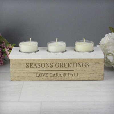 (image for) Personalised Classic Triple Tea Light Box