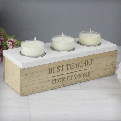 (image for) Personalised Classic Triple Tea Light Box