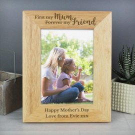 (image for) Personalised First My Mum Forever My Friend 5x7 Wooden Photo Fra