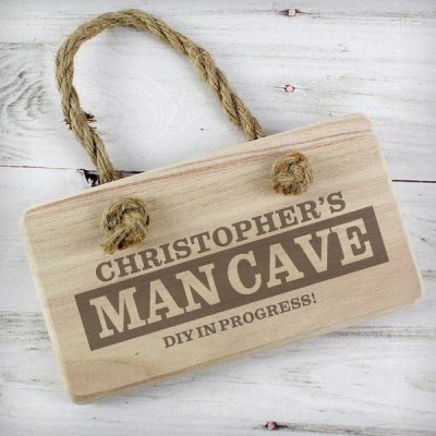 (image for) Personalised Man Cave Wooden Sign