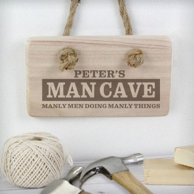 (image for) Personalised Man Cave Wooden Sign