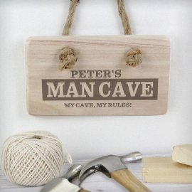 (image for) Personalised Man Cave Wooden Sign