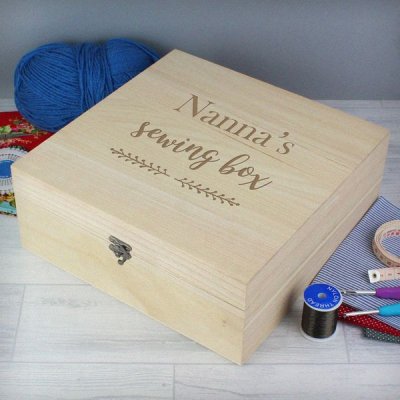 (image for) Personalised Floral Large Wooden Keepsake Box