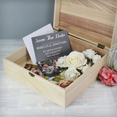 (image for) Personalised Floral Large Wooden Keepsake Box