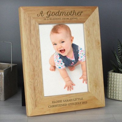 (image for) Personalised Godmother Wooden 5x7 Photo Frame