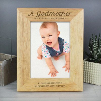 (image for) Personalised Godmother Wooden 5x7 Photo Frame