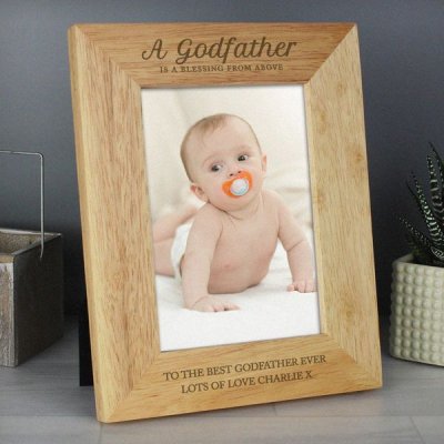 (image for) Personalised Godfather Wooden 5x7 Photo Frame