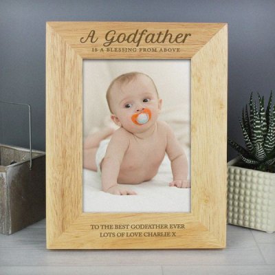 (image for) Personalised Godfather Wooden 5x7 Photo Frame