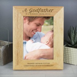 (image for) Personalised Godfather Wooden 5x7 Photo Frame