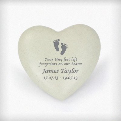 (image for) Personalised Footprints Heart Memorial